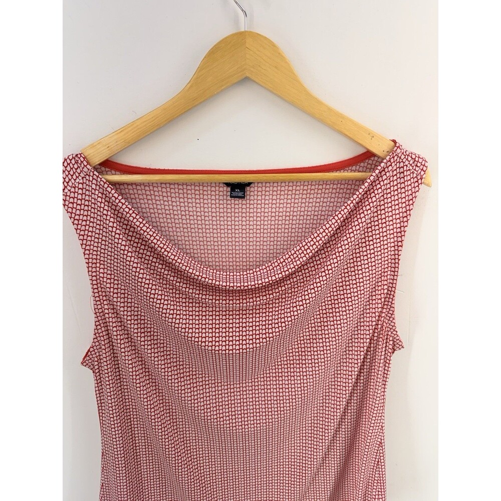 Nautica Women’s Red White Sleeveless Blouse Top XLarge - Picture 4 of 8